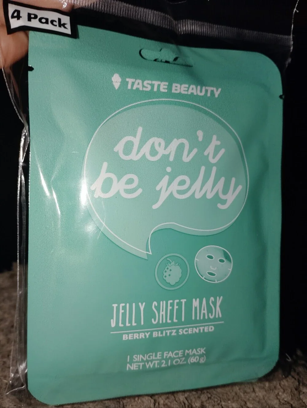 Taste Beauty Don't Be Jelly Jelly Sheet Mask — Mint Green (4 Pack)